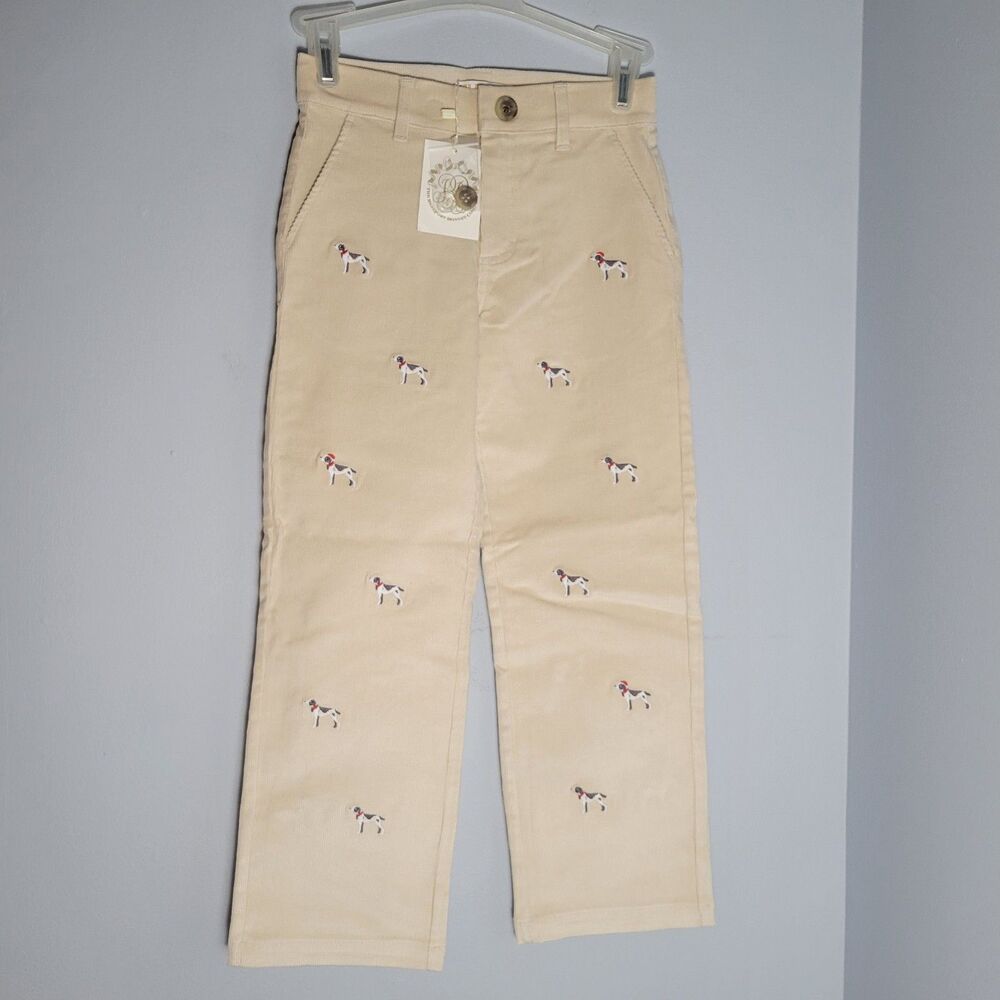 The Beaufort Bonnet Company Boys Critter Prep School Pants Dog Size 6